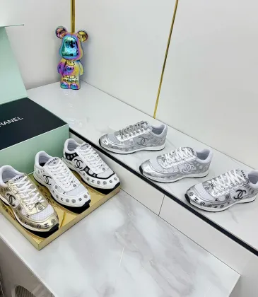 Chanel shoes for Women's Chanel Sneakers Les nouvelles cornes d'argent de Chanel #A53236