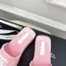 16Chanel shoes for Women's Chanel slippers Flat Sandals for women Heel height:4.5cm Black/Pink #A54176