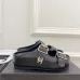 3Chanel shoes for Women's Chanel slippers Flat Sandals for women Lola Cruz in leather Heel height:4.5cm Black/Brown/White #A54175