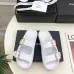 9Chanel shoes for Women's Chanel slippers Flat Sandals for women Lola Cruz in leather Heel height:4.5cm Black/Brown/White #A54175