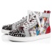 2020 Christian Louboutin red bottoms men women fashion luxury designer shoes spike high top sneakers black white bred grey leather suede flats casual shoe #9874153