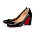 1Women's CL Pumps Christian Louboutin Miss Sab 85MM Patent Leather Black Pumps #A53126