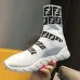 Unisex 2018 Fendi FF Printed knit casual sock boots white #9107112