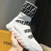 Unisex 2018 Fendi FF Printed knit casual sock boots white #9107112