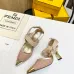 Fendi Slingback Hummingbird High Heels Mesh Embroidery High Heel Shoes #A23175