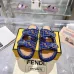 1Fendi shoes for women Mauve purple FF jacquard velvet slides #A49023