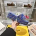 5Fendi shoes women FF denim flatform slides Blue #A49027
