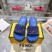 1Fendi shoes women FF denim flatform slides Blue #A49027