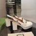 15Gucci Women Leather Sandals Heel height 8.5cm #A34923