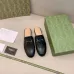 Gucci 2022 new summer leather toe half slippers female horsebit lazy love sandals and slippers wear flat bottom #999924912