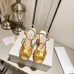 1Jimmy Choo Shoes Nappa Leather Platform Sandals Golden #A48869