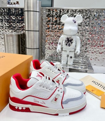 LOUIS VUITTON H/W 2012 „Heroes“ Roter Wildleder-Sneakerstiefel mit hohem  Absatz im Angebot bei 1stDibs