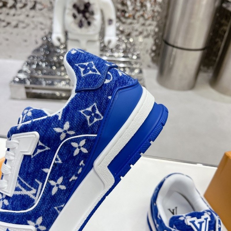 louis vuitton blue and white shoes