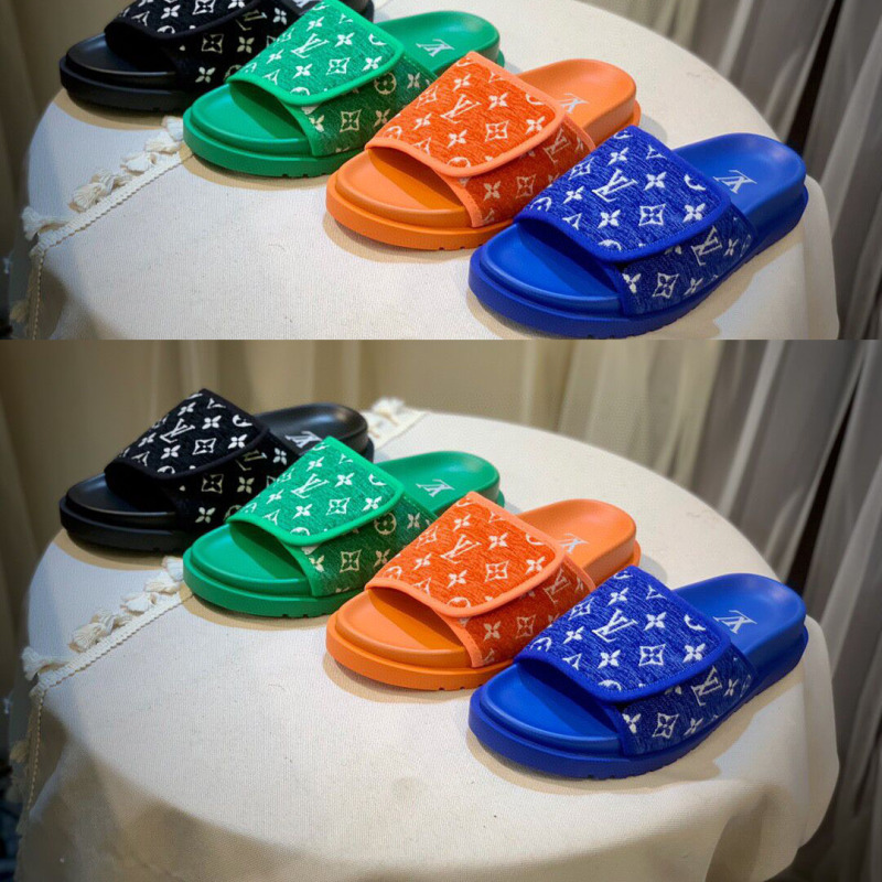 Buy Cheap Louis Vuitton MONOGRAM Unisex Sandals Green/Blue/Orange/Black  #999933479 from