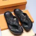 Men Louis Vuitton Slippers Casual Leather flip-flops Double leather high quality outsole wear resistant #9874786