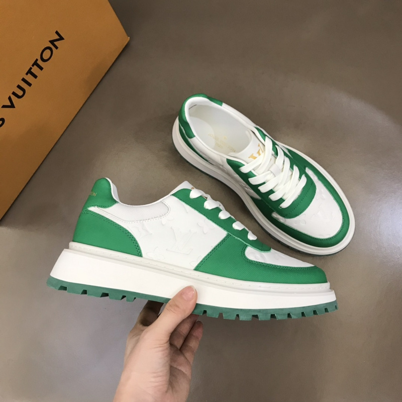 vuitton sneakers green and orange