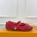 5Louis Vuitton Shoes for Women's ROMY Flat Hollow Ballet Red #A48735