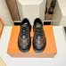 17Louis Vuitton Black Sneakers: Patent Leather &amp; Iconic LV Logo, Merging Luxury and Edge Black/White/Brown #A54199