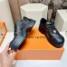 20Louis Vuitton Black Sneakers: Patent Leather &amp; Iconic LV Logo, Merging Luxury and Edge Black/White/Brown #A54199
