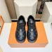 21Louis Vuitton Black Sneakers: Patent Leather &amp; Iconic LV Logo, Merging Luxury and Edge Black/White/Brown #A54199