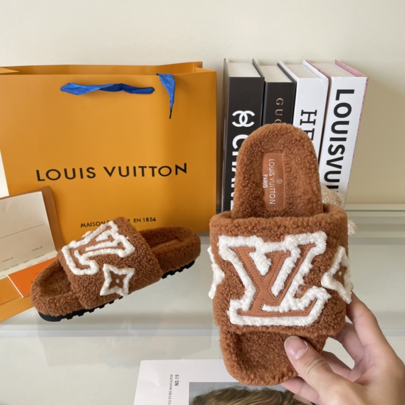 LV Slippers for Women size (36-44) Classicl Louis Vuitton Metal label Womens  Flat Slides slipper | Shopee Philippines