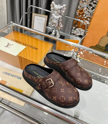 Louis Vuitton Shoes for Women's Louis Vuitton Slippers LV Easy Monogram Grey/Brown #A54179