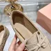 10Miu Miu Bow Woven Suede &amp; Leather Boat Shoes #A53179