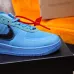 Nike x OFF-WHITE Air Force 1 shoes High Quality Blue #999928123