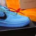 6Nike x OFF-WHITE Air Force 1 shoes High Quality Blue #999928123