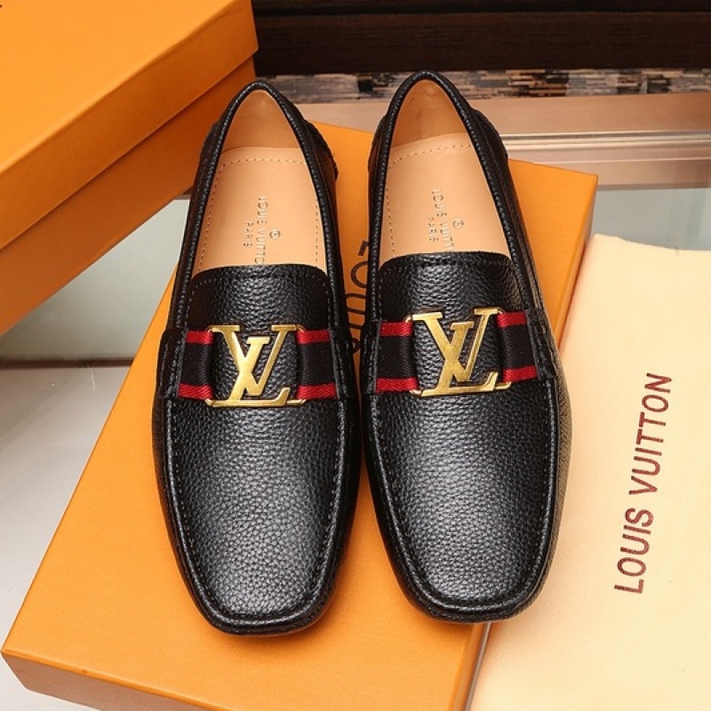 Buy Cheap LV leather Shoes for MEN black #999849 from