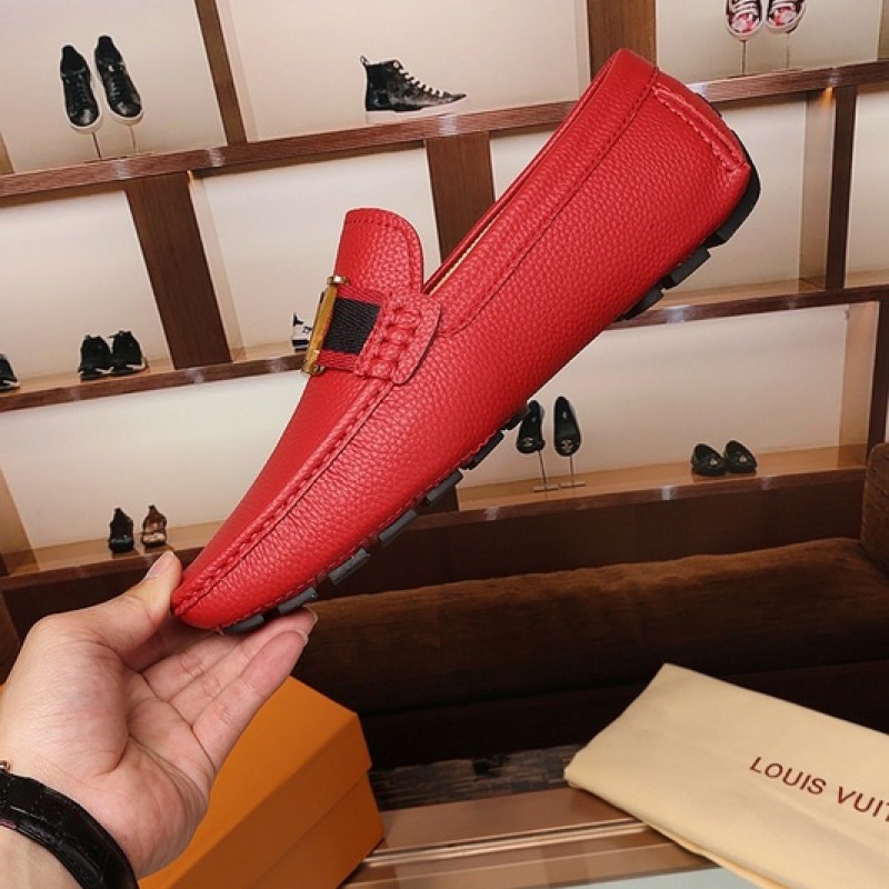 Buy Cheap LV leather Shoes for MEN red #999850 from