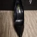 YSL High Heel Shoes YSL black leather 10.5cm heel #999929722