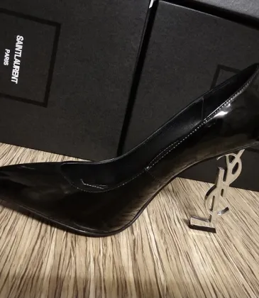 YSL High Heel Shoes YSL black leather 10.5cm heel #999929722