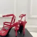 12YSL Shoes for Women's Stunning YSL Yellow Patent Leather Strappy High - Heel Sandals Heel height:10.5cm #A54191