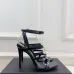 24YSL Shoes for Women's Stunning YSL Yellow Patent Leather Strappy High - Heel Sandals Heel height:10.5cm #A54191