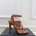4YSL Shoes for Women's Stunning YSL Yellow Patent Leather Strappy High - Heel Sandals Heel height:10.5cm #A54191