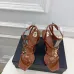 5YSL Shoes for Women's Stunning YSL Yellow Patent Leather Strappy High - Heel Sandals Heel height:10.5cm #A54191