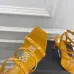 6YSL Shoes for Women's Stunning YSL Yellow Patent Leather Strappy High - Heel Sandals Heel height:10.5cm #A54191