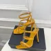 8YSL Shoes for Women's Stunning YSL Yellow Patent Leather Strappy High - Heel Sandals Heel height:10.5cm #A54191