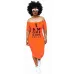 12Amazon AliExpress new nightclub European and American style letters super long printed bag hip dress  #99904409