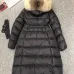 9MONLER mid length down jacket for women Black/white/green #99898909