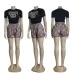 162025 Special Price Gucci Style Logo T-Shirt &amp; Monogram Shorts Set - Designer Women's Summer Outfit #A54157
