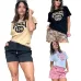 32025 Special Price Gucci Style Logo T-Shirt &amp; Monogram Shorts Set - Designer Women's Summer Outfit #A54157