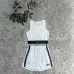 12ALO Yoga Inspired Crop Tank &amp; Shorts Set - Athletic Lounge Wear #A54156