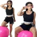 3ALO Yoga Inspired Crop Tank &amp; Shorts Set - Athletic Lounge Wear #A54156