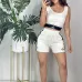 8ALO Yoga Inspired Crop Tank &amp; Shorts Set - Athletic Lounge Wear #A54156