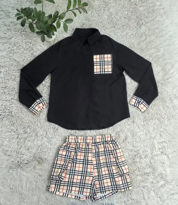Chic Burberry Inspired Plaid Check Shirt &amp; Shorts Matching Set - Women's Elegant Two-Piece Summer Outfit with Classic Design #A54159