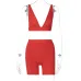 Hot goods 2021 summer hot selling women's wear new V-neck sports Yoga suit women's wholesale #999902416