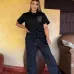 9Luxury Louis Vuitton Inspired Monogram Tracksuit Set - Women's Comfortable &amp; Stylish Sportswear Ensemble with Iconic LV Pocket #A54158