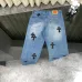 3Chrome Women's Hearts classic blue black leather jeans #A48738